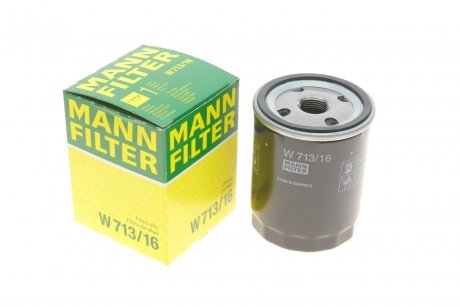 Фільтр масляний двигуна (вир-во) MANN W713/16 (фото 1)