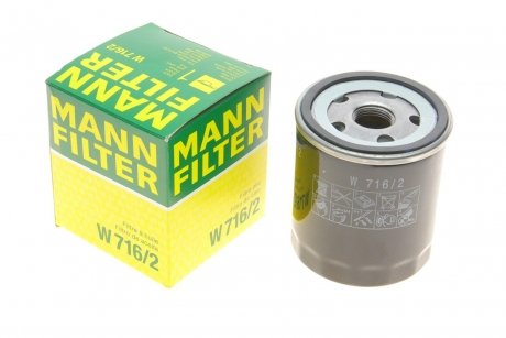 Фільтр оливний Fiat 500X/500L/Jeep Renegade 1.4 14-/Peugeot Expert 2.0BlueHDi 16- -FILTER MANN W 716/2