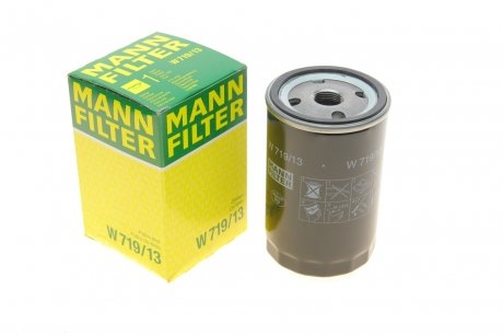 Фильтр масляный MB 190 (W201) 2.0E/2.3E/2.6E/S-class (W126) 2.5/3.0 84-93/E-class (124) 3.0 93-95 -FILTER MANN W 719/13 (фото 1)