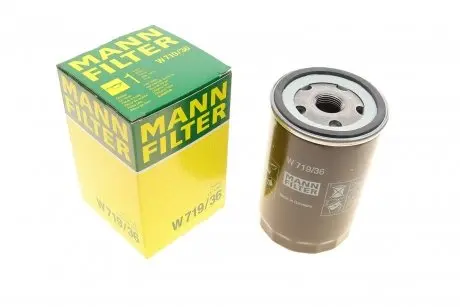Фильтр масляный Land Rover Discovery 4.0 V6 04-09/Jaguar S/X-Type/XF/XJ 2.5/3.0 V6 99- -FILTER MANN W 719/36