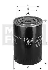 Фильтр масла MANN W92051