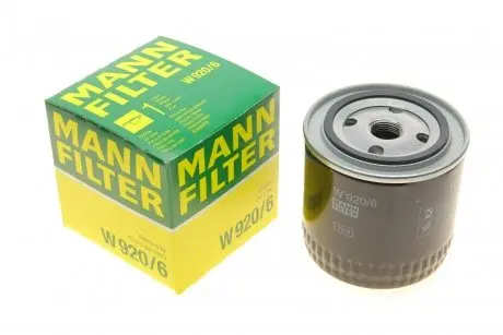 Фільтр масляний Chrysler Voyager 3.3 00-03/Jeep Wrangler 4.0 06- -FILTER MANN W 920/6