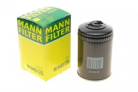 Фільтр масляний Audi 100/VW Caddy II/LT 28-35 1.3-2.5TDI 76- -FILTER MANN W 940/25 (фото 1)