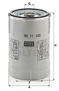 Фильтр топлива MANN WK11038Z (фото 1)