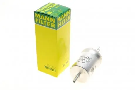 Фильтр топливный Seat Ibiza 1.2-2.0 02-09/Skoda Fabia 1.0-2.0 99-08/VW Polo 1.2-2.0 02-12 -FILTER MANN WK 69/1