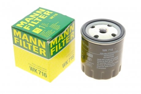 Фильтр топливный MB 123 (C123) 2.0-3.0D 75-96 OM616/617 -FILTER MANN WK 716 (фото 1)