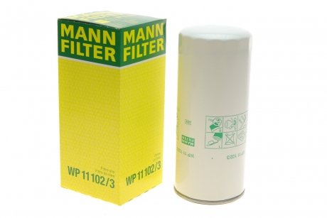 Фильтр масляный Renault Magnum 12.1 04-06/12.8 06-/Kerax/Premium 2 10.8 05- -FILTER MANN WP 11 102/3 (фото 1)