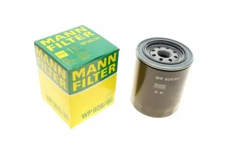 Фільтр масляний Ford Ranger/Mazda B-Serie/Toyota Avensis/Hiace/Hilux/Land Cruiser 2.0D-4.2D 81-07 -FILTER MANN WP 928/80