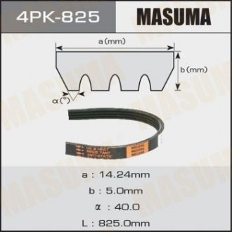 Ремінь поліклінової 4PK- 825 MASUMA 4PK825 (фото 1)