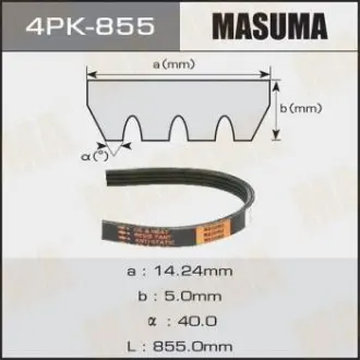 Ремень поликлиновой 4PK- 855 MASUMA 4PK855