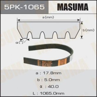 Ремінь поліклінової 5PK-1065 MASUMA 5PK1065 (фото 1)