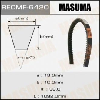 Ремінь клиновий рк., 13x1092 мм MASUMA 6420 (фото 1)