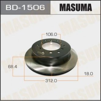 Диск тормозной задний (кратно 2) RAV4/ ASA33L MASUMA BD1506