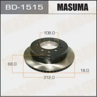 Диск гальмівний задній Lexus GX460 (09-)/ Toyota Land Cruiser Prado (09-) (Кратно 2 шт) MASUMA BD1515