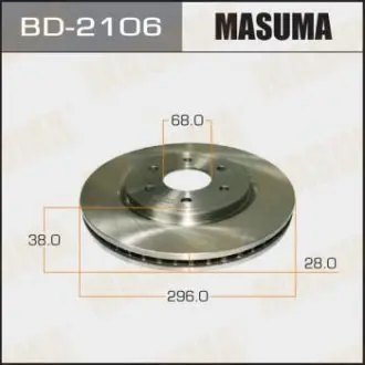 Диск гальмівний передній Nissan Navara, Pathfinder (05-15) (Кратно 2 шт) MASUMA BD2106