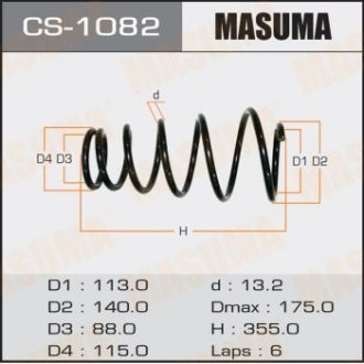 Пружина задняя Toyota Camry (06-) MASUMA CS1082 (фото 1)