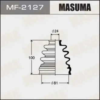 Пильовик ШРУСу зовнішнього Nissan Juke (10-14)/ Toyota Auris (08-11), Corolla (06-13) MASUMA MF2127