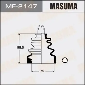 Пильник ШРУСа INFINITI Q70 (Y51) 5.6 AWD (15-20), INFINITI Q50 (03-18) MASUMA MF2147