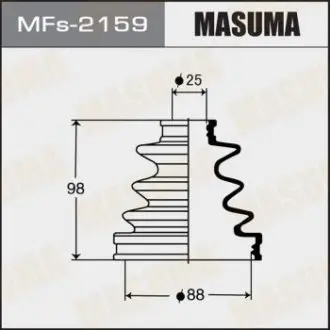 Пильовик ШРУСу зовнішнього (силікон) Toyota Camry (01-05), Prius (09-15) MASUMA MFs2159