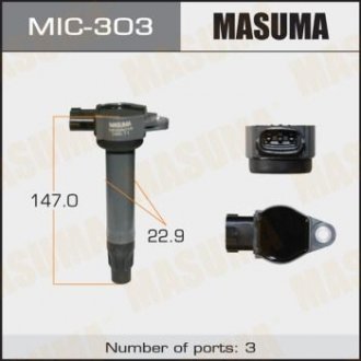 Катушка зажигания Mitsubishi ASX, Lancer 1.8, 2.0 (-17), Outlander 2.0, 2.4, 3.0 (08-) MASUMA MIC303 (фото 1)