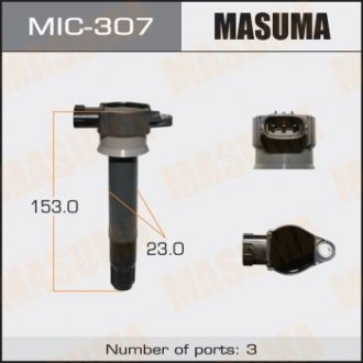 Котушка запалювання Mitsubishi Pajero 3.0 (07-) MASUMA MIC307 (фото 1)