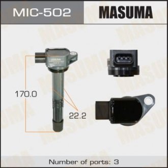 Катушка зажигания Honda CR-V 2.0, 2.4 (-12) MASUMA MIC502 (фото 1)