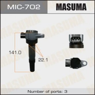 Котушка запалювання Suzuki SX4, Vitara 1.6 (14-) MASUMA MIC702