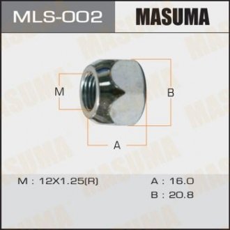 Гайка колеса 12x1.25 / під ключ = 21мм MASUMA MLS002