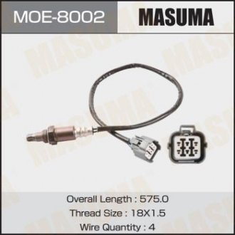 Датчик кисню (лямбда-зонд) Subaru Forester (07-10), Legacy (03-09) MASUMA MOE8002