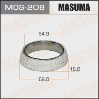 Кільце графітове глушника (54X69X16) MASUMA MOS208
