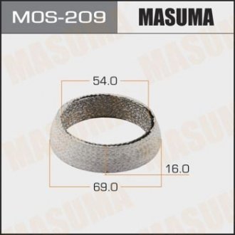 Кільце графітове глушника (54x69x16) MASUMA MOS209