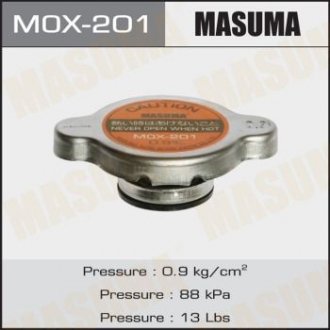 Крышка радиатора Honda/ Mazda/ Mitsubishi/ Nissan/ Subaru/ Suzuki/ Toyota 0.9 bar MASUMA MOX201