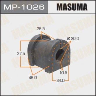 Втулка стабілізатора заднього Mitsubishi Outlander (06-12) (Кратно 2 шт) MASUMA MP1026 (фото 1)