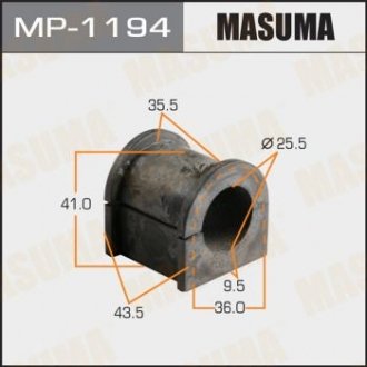 Втулка стабілізатора переднього Suzuki Grand Vitara (05-) (D-25.5mm) (Кратно 2 шт) MASUMA MP1194 (фото 1)