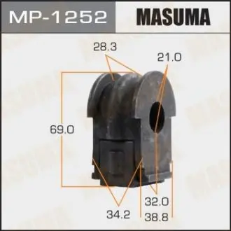 Втулка стабілізатора переднього Nissan Qashqai (13-17) (Кратно 2 шт) MASUMA MP1252