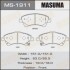 Колодка тормозная передняя Toyota Auris (06-15), Avensis (08-), Corolla (06-10) MASUMA MS1911 (фото 1)