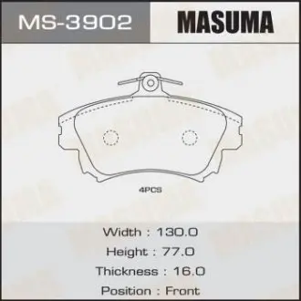 Колодка тормозная MASUMA MS3902