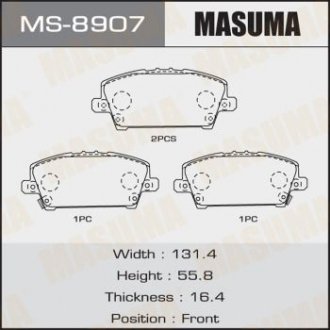 Колодки гальмівні передні HONDA CIVIC IX MASUMA MS8907