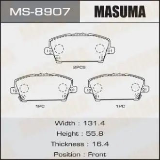 Колодки тормозные передн HONDA CIVIC IX MASUMA MS8907