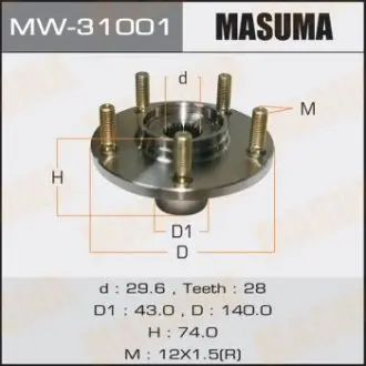 Ступиця колеса передня Mitsubishi ASX (10-), Lancer, Outlander (07-) MASUMA MW31001