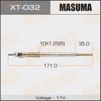 Свічка накалу PT-157.11V /1KZ-FTVTOYOTA YARIS MASUMA XT032