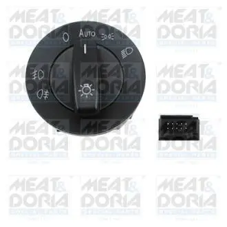 Вимикач світла головний VW CADDY III, CADDY III/MINIVAN, EOS, GOLF PLUS V, GOLF V, GOLF VI, JETTA III, PASSAT B6, TIGUAN, TOURAN 02.03-07.18 MEAT&DORIA 23809