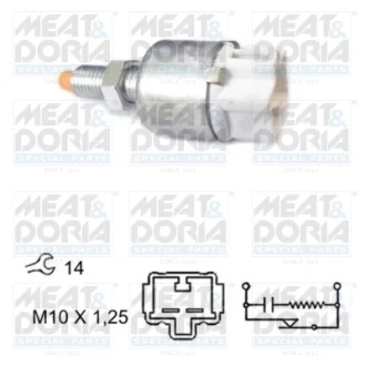 Вимикач світла гальма HONDA CIVIC V, CIVIC VI, CR-V I, PRELUDE V, LEXUS IS I, IS SPORTCROSS, RX, MG MGF, TOYOTA 4 RUNNER II, 4 RUNNER III, AVENSIS, AVENSIS VERSO, CAMRY, CARINA E VI 11.84- MEAT&DORIA 35016