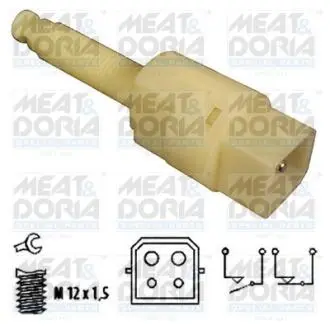 Датчик педалі гальма VW Passat/Audi A4/A6/A8 1.6-3.0 94-05 (4 конт.) MEAT&DORIA 35024