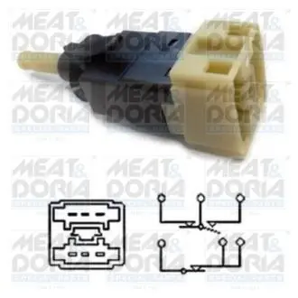 Датчик педали тормоза MB Sprinter/VW LT -06 (6-конт.) MEAT&DORIA 35065