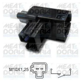 Вимикач світла гальма AUDI A4 ALLROAD B8, CITROEN C1, C1 II, C4 AIRCROSS, DS4, LEXUS IS C, IS II, MITSUBISHI ASX, LANCER VIII, MIRAGE / SPACE STAR VI, MIRAGE VI, OUTLANDER II 04.99- MEAT&DORIA 35103