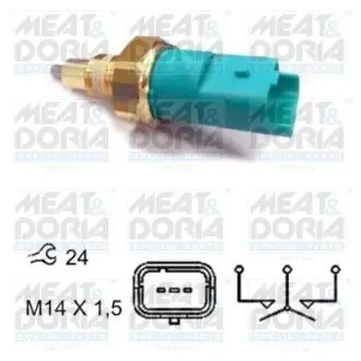 Датчик включения заднего хода Renault Master/Trafic/Kangoo 1.5-2.5dCi 01- (M14x1.5) (3 конт.) MEAT&DORIA 36013