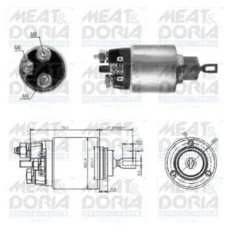 Реле стартера втягивающее MB Vito (W638/W639) 96- (заменено на 1 986 SE1 682) MEAT&DORIA 46061