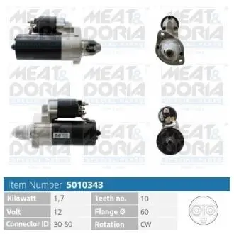 MEATDORIA DB Стартер W203, W204, A209, W211, W212, W463 MEAT&DORIA 5010343