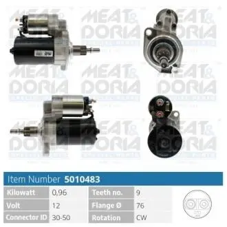 MEATDORIA VW стартер PASSAT -97 MEAT&DORIA 5010483